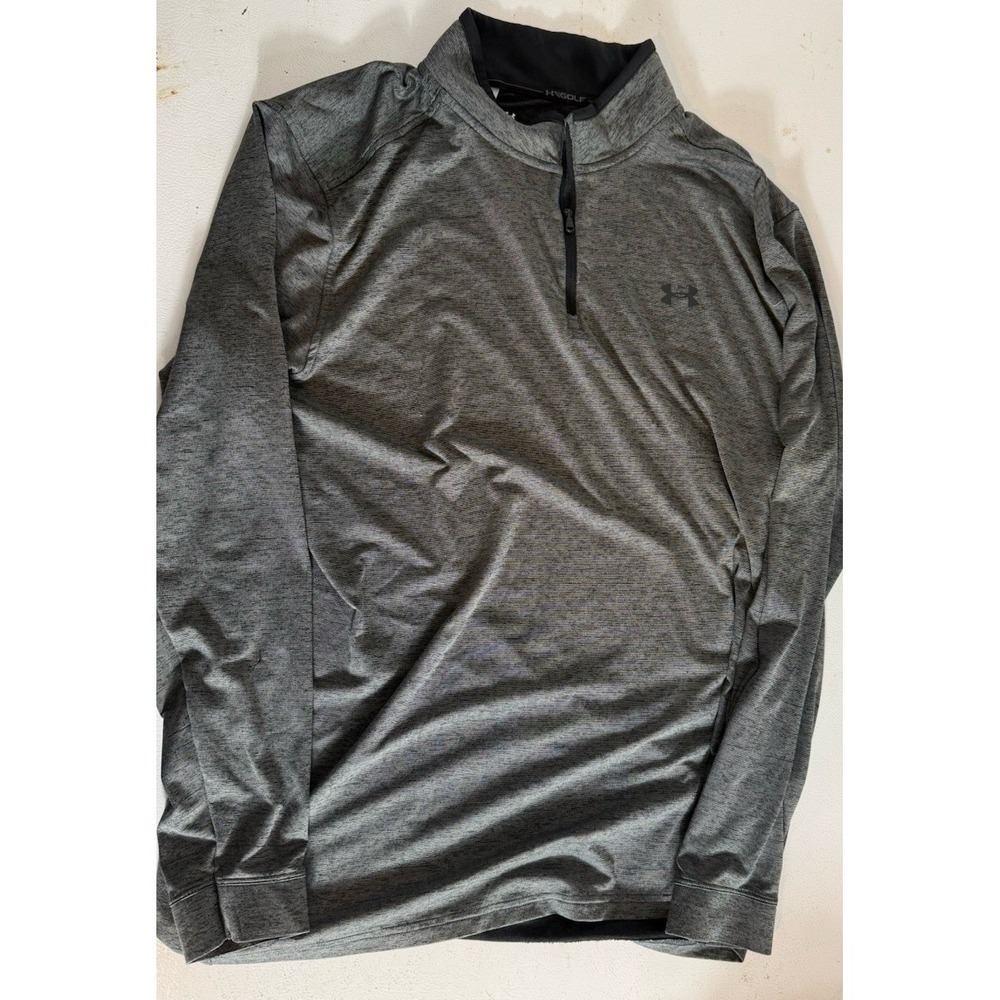 Under Armour Golf Pullover Mens XL Gray Shirt  1/4 Zip Long sleeve‎ Lightweight